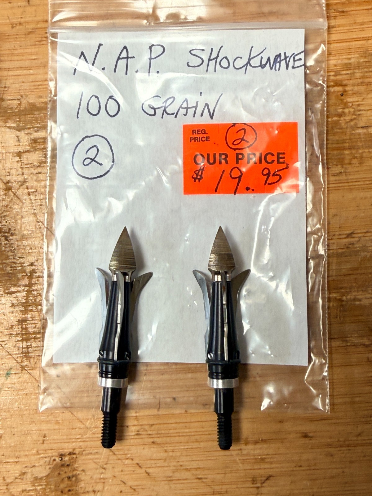 N.A.P. Shockwave 100 Grain Broadhead 2 Pack