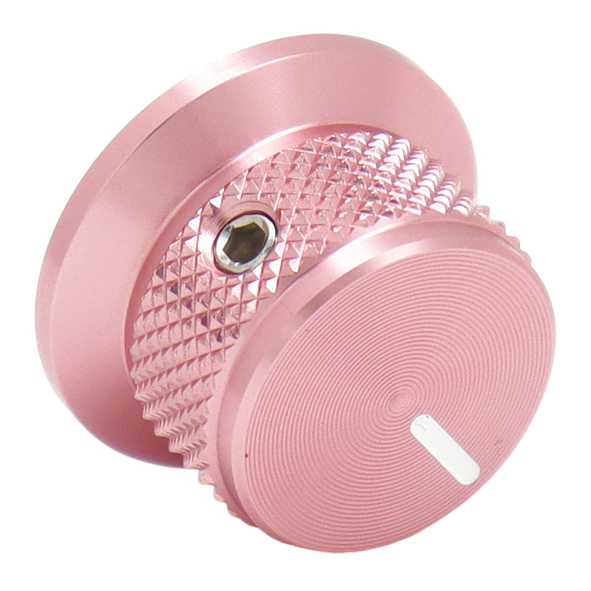 2x Aluminum Alloy Guitar Knobs 6.35mm Potentiometer Cap 1/4" Bell Knobs Pink