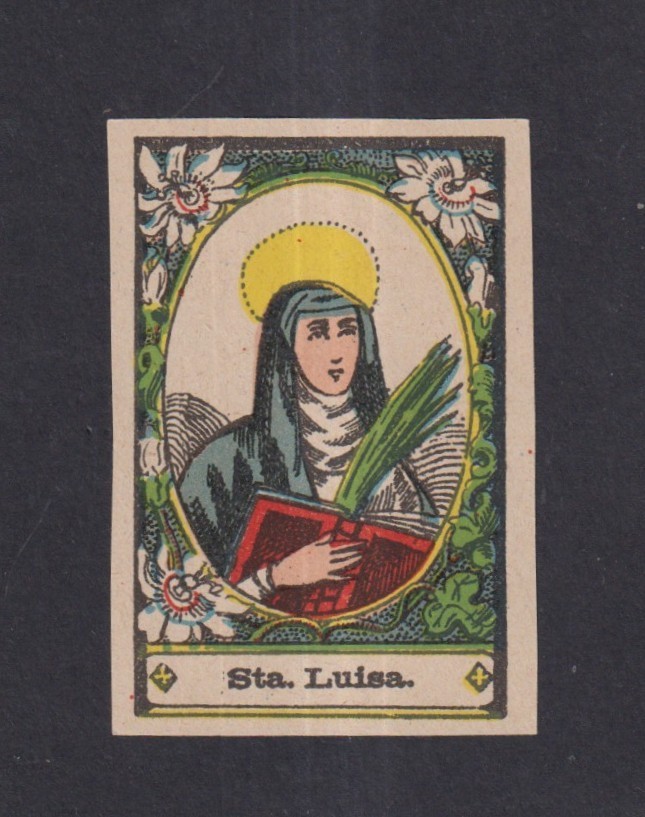 Holy card antique de Luisa santino image pieuses estampa