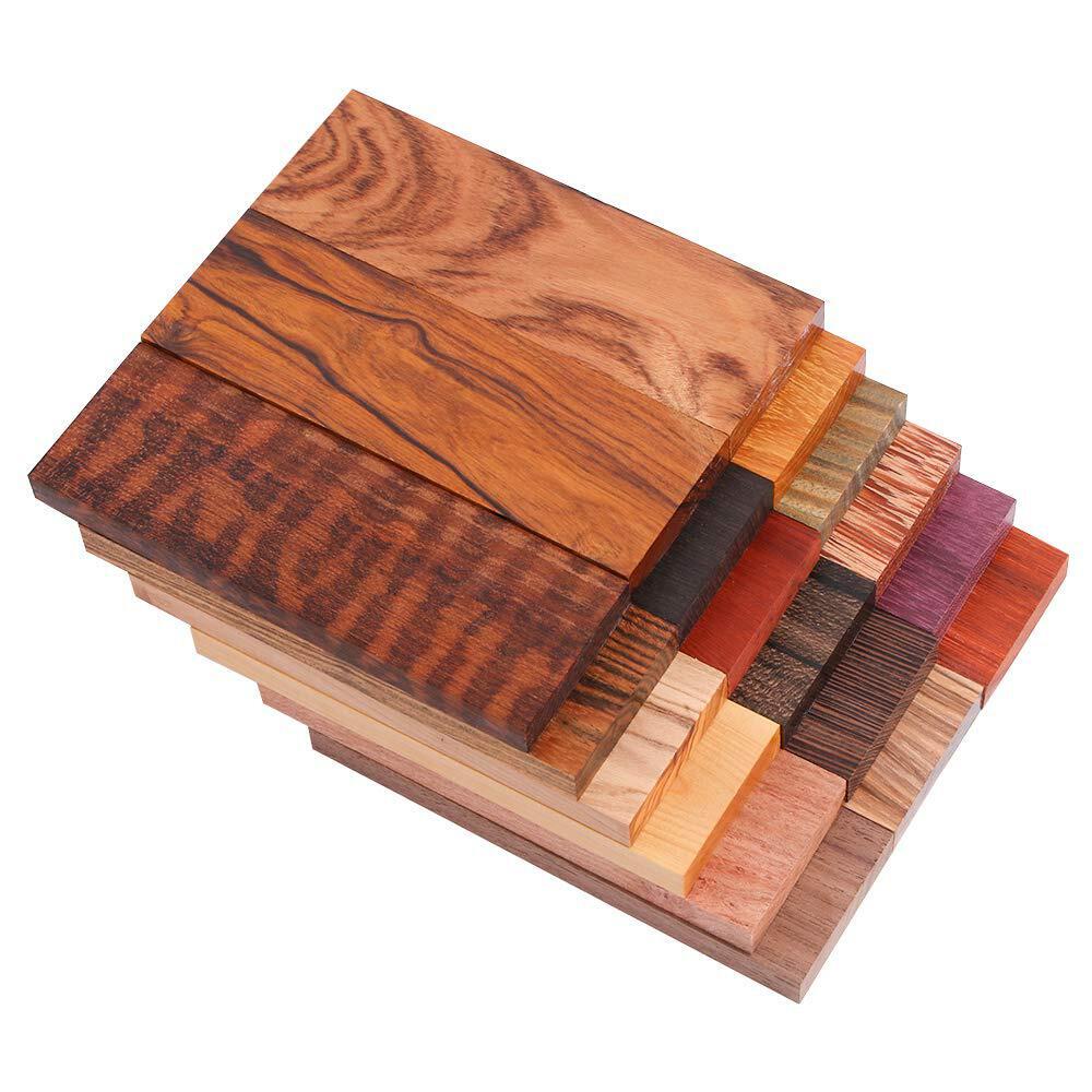 Bookmatched Boxwood Knife Handle Scales - DIY Craft Wood - 3/8x1 9/16 x 4 3/4 in