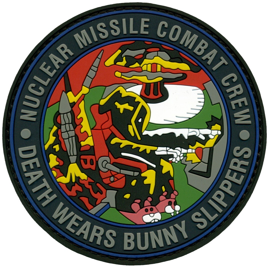 USAF NUCLEAR MISSILE COMBAT CREW - DEATH WEARS BUNNY SLIPPERS PVC PATCH