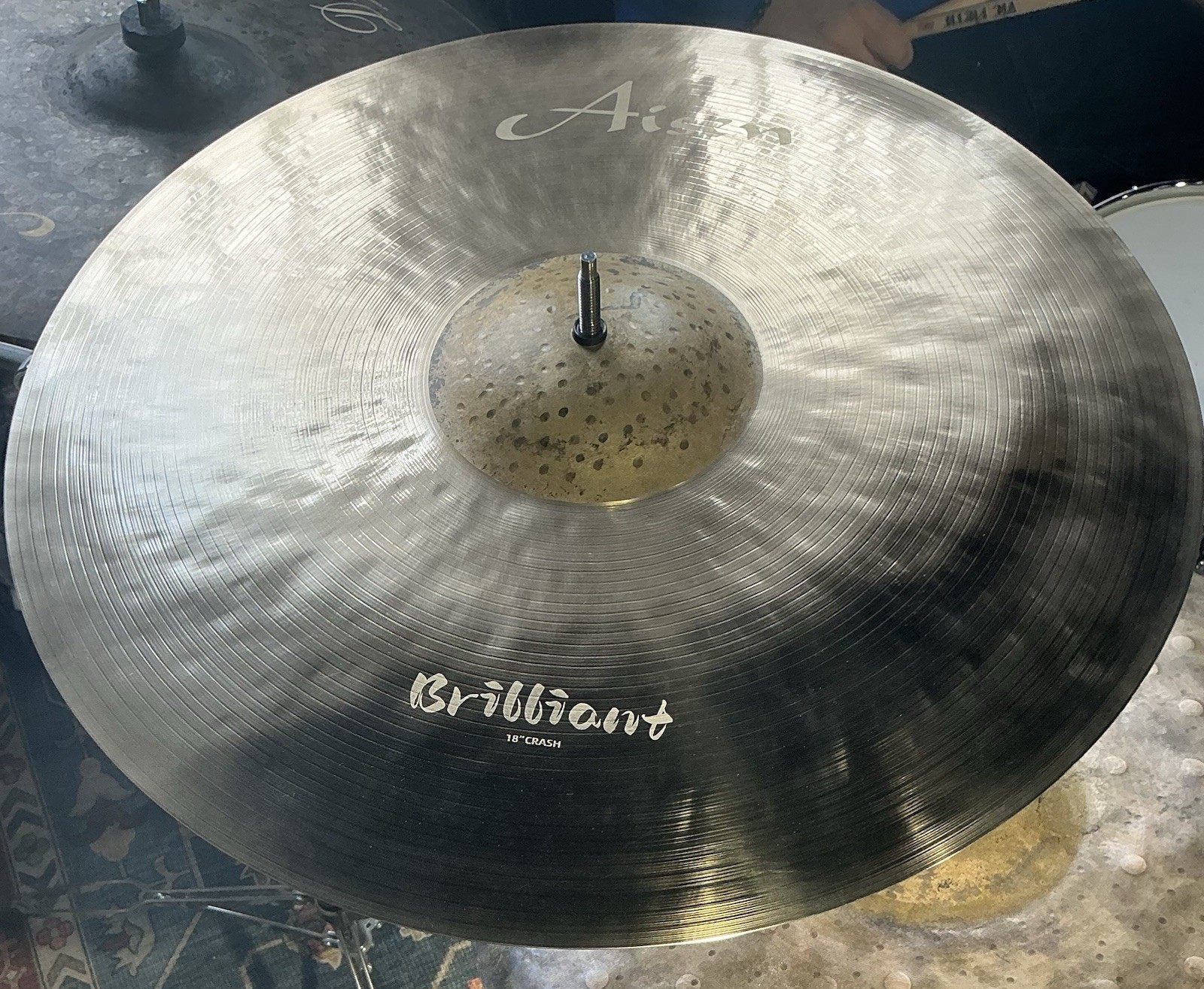 Aisen Cymbals 18” Brilliant Crash W/ Raw Bell