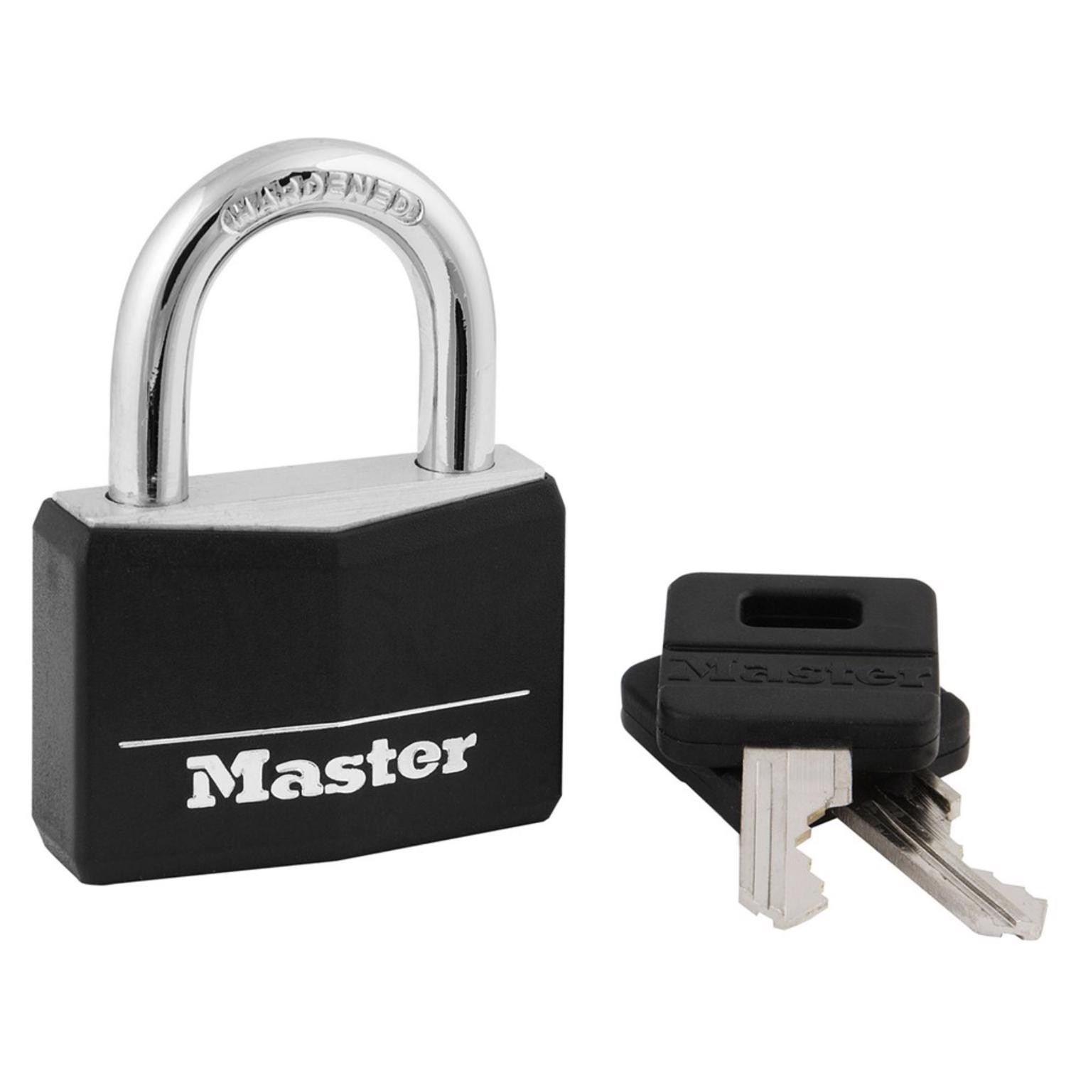 Master Lock 1-5/16" H X 1/2" W X 1-9/16" L Vinyl Covered Double Locking Padlock