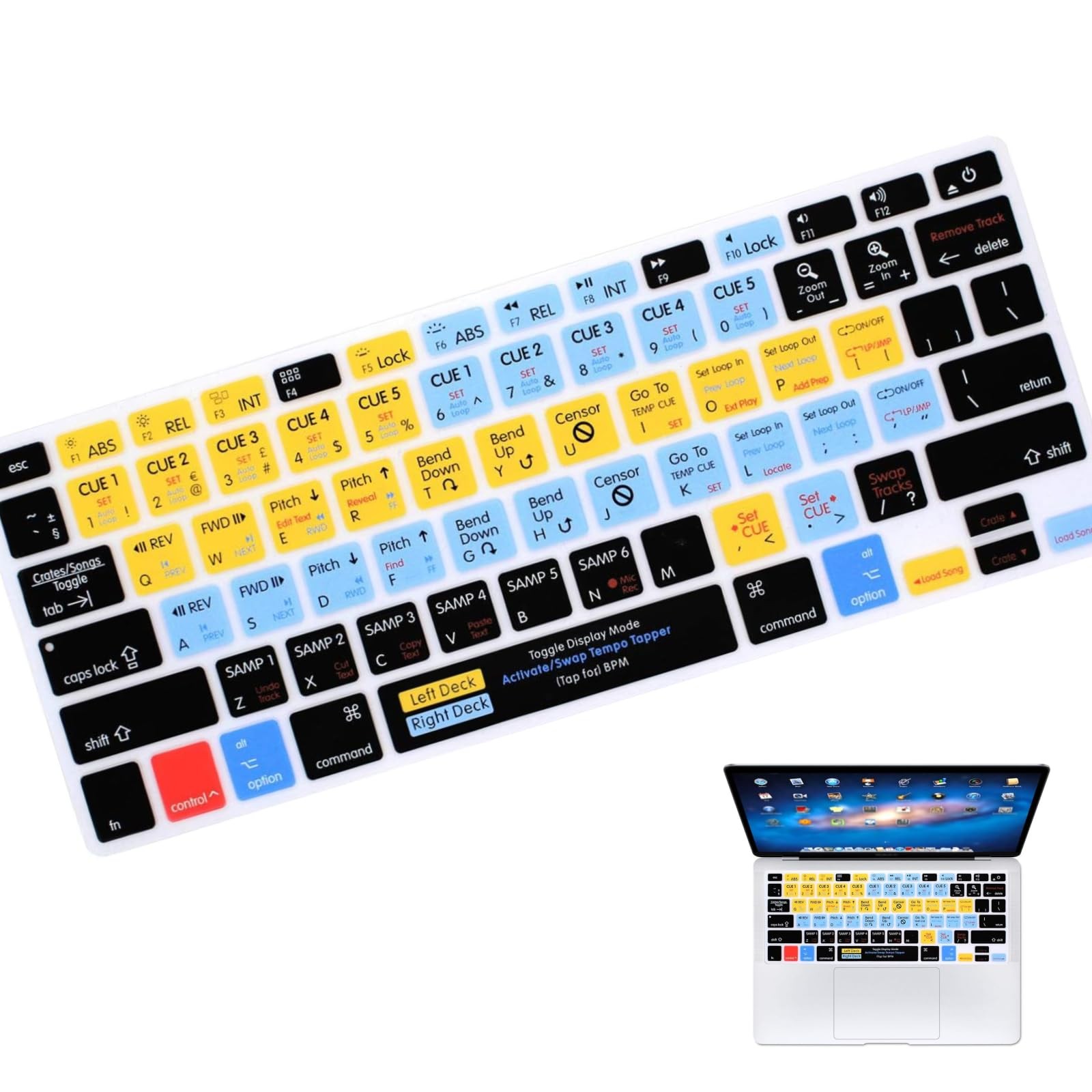 MMDW Serato Scratch Live Silicone Shortcuts Keyboard New