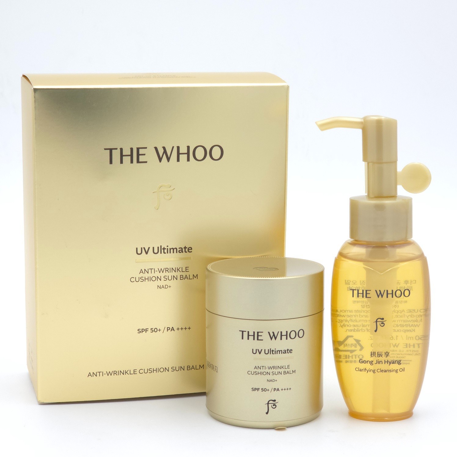 The Whoo UV Ultimate Anti Wrinkle Cushion Sun Balm Special Set 2 Items K-Beauty