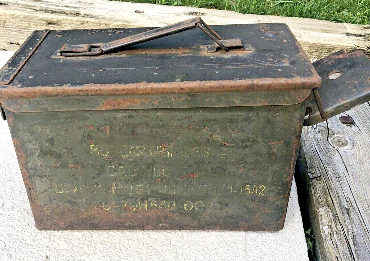 Vintage US Military 80 Cartridge 50 Caliber ammo box
