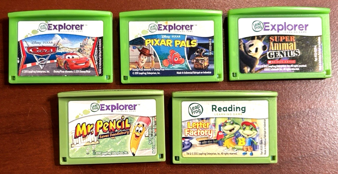 5 Leap Frog LeapPad Explorer Learning Game lot  LeapPad 2 3 XDI Ultra Platinum