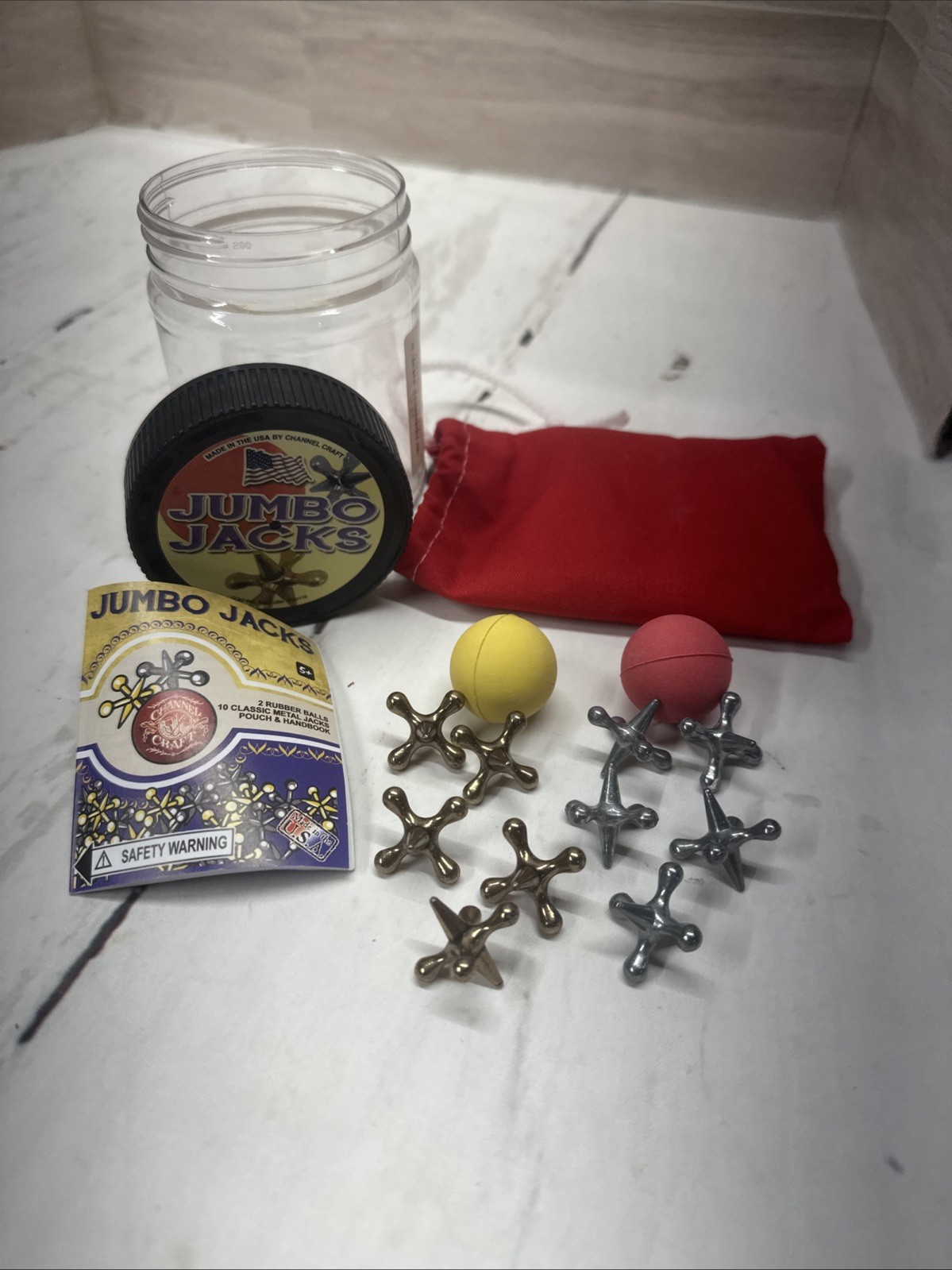 Classic Jack Game with Canvas Pouch, Made in USA
