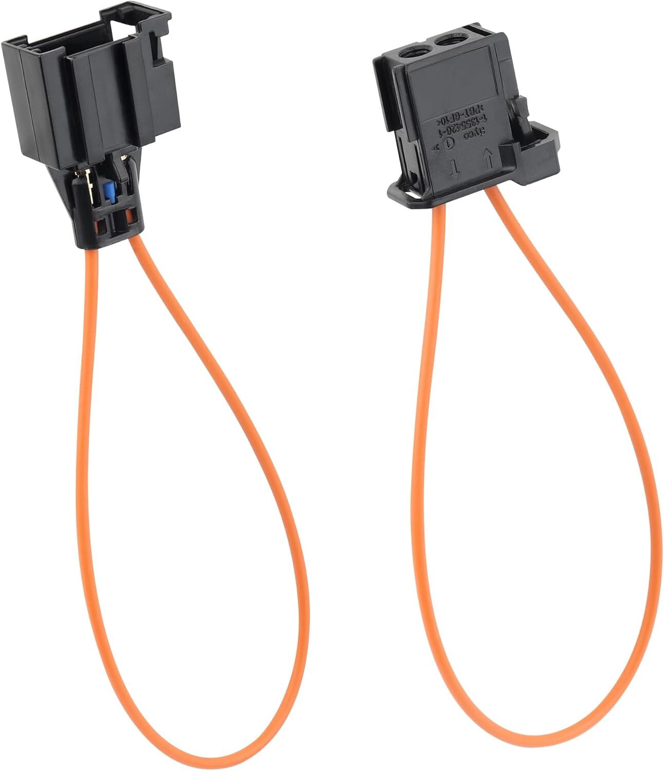 2PCS Fiber Optic Loop,Male+Female Adapter for Diagnose Black