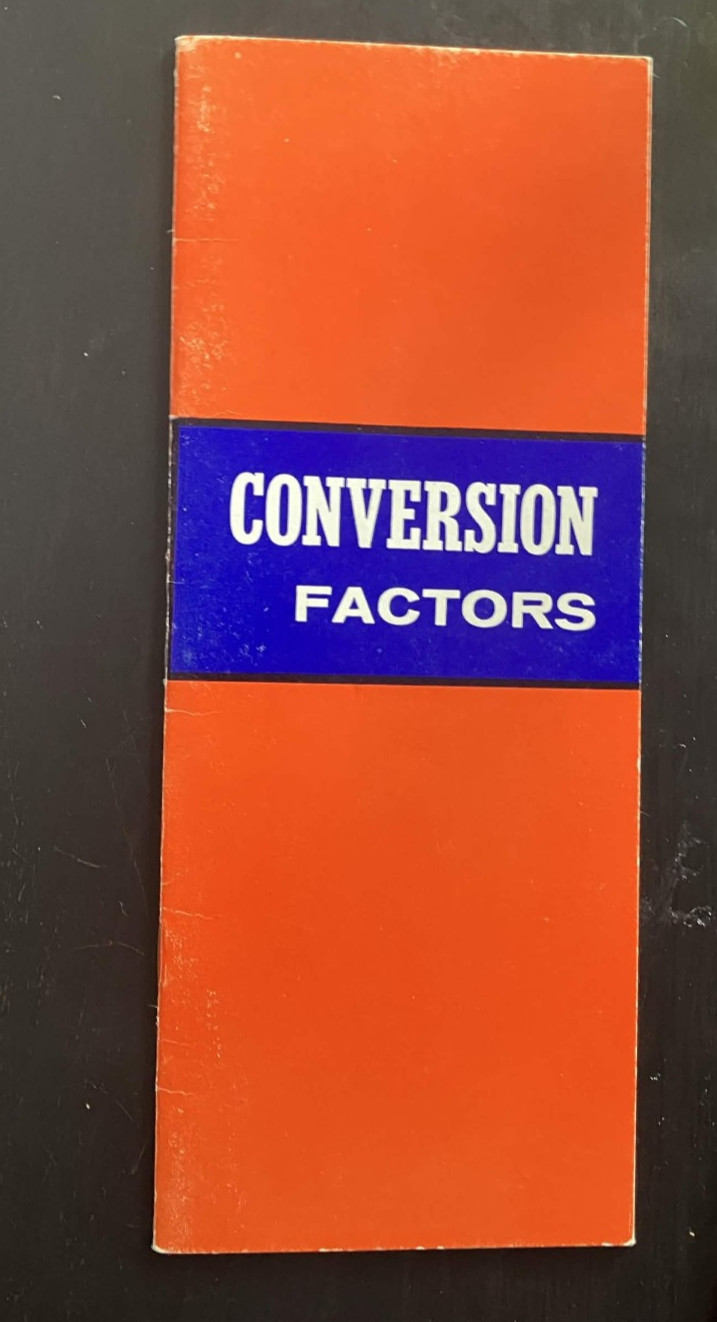 Vintage Pocket Conversion Factors Handbook Pamplet Size Sillcocks Miller Sales