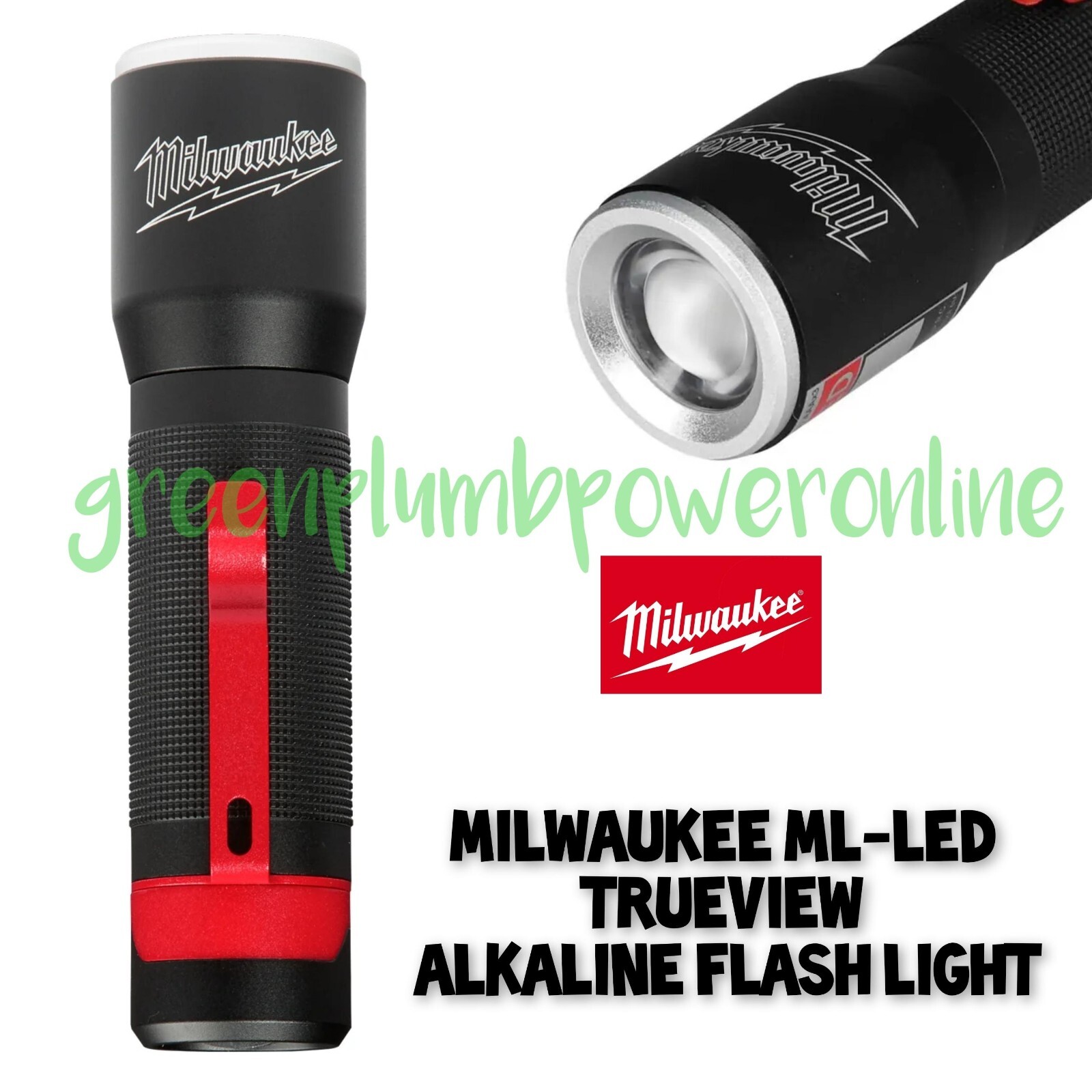 Milwaukee ML-LED Cordless TRUEVIEW 350 Lumen Alkaline Flash Light Torch