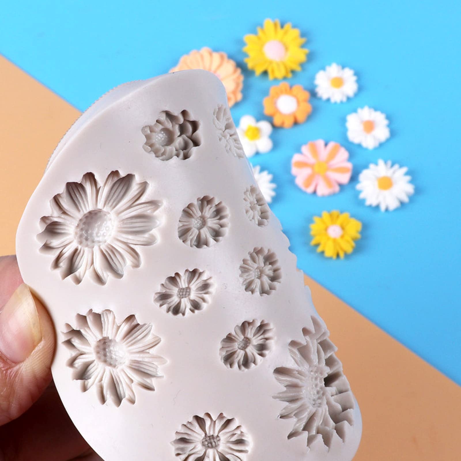 1PCS Flower Polymer Clay Molds - Miniature Silicone Daisy for DIY