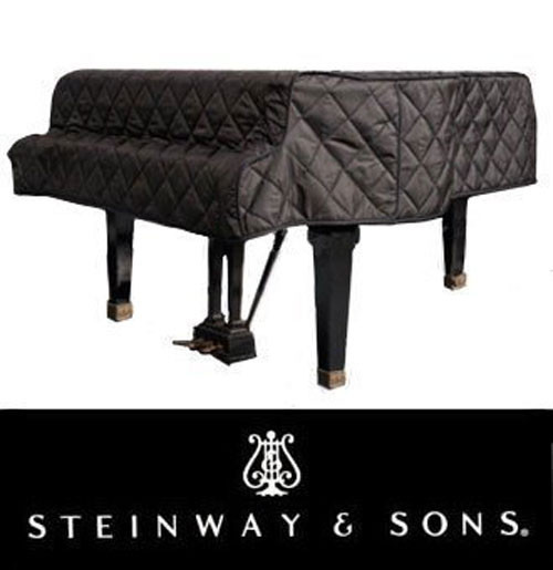 Steinway Grand Piano Cover Model B 6'11" Black Quilted - SIDE SLITS