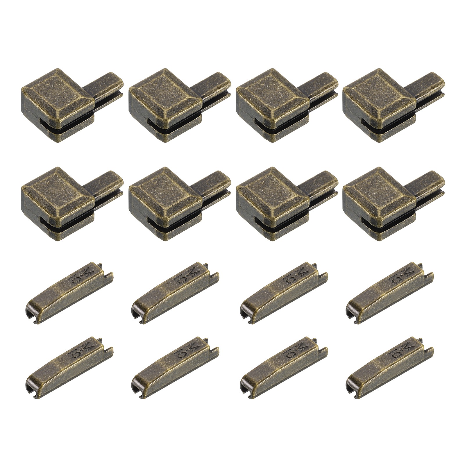 8Set Zipper Latch Slider Retainer Kits,  #10 Zipper Bottom Stoppers, Bronze