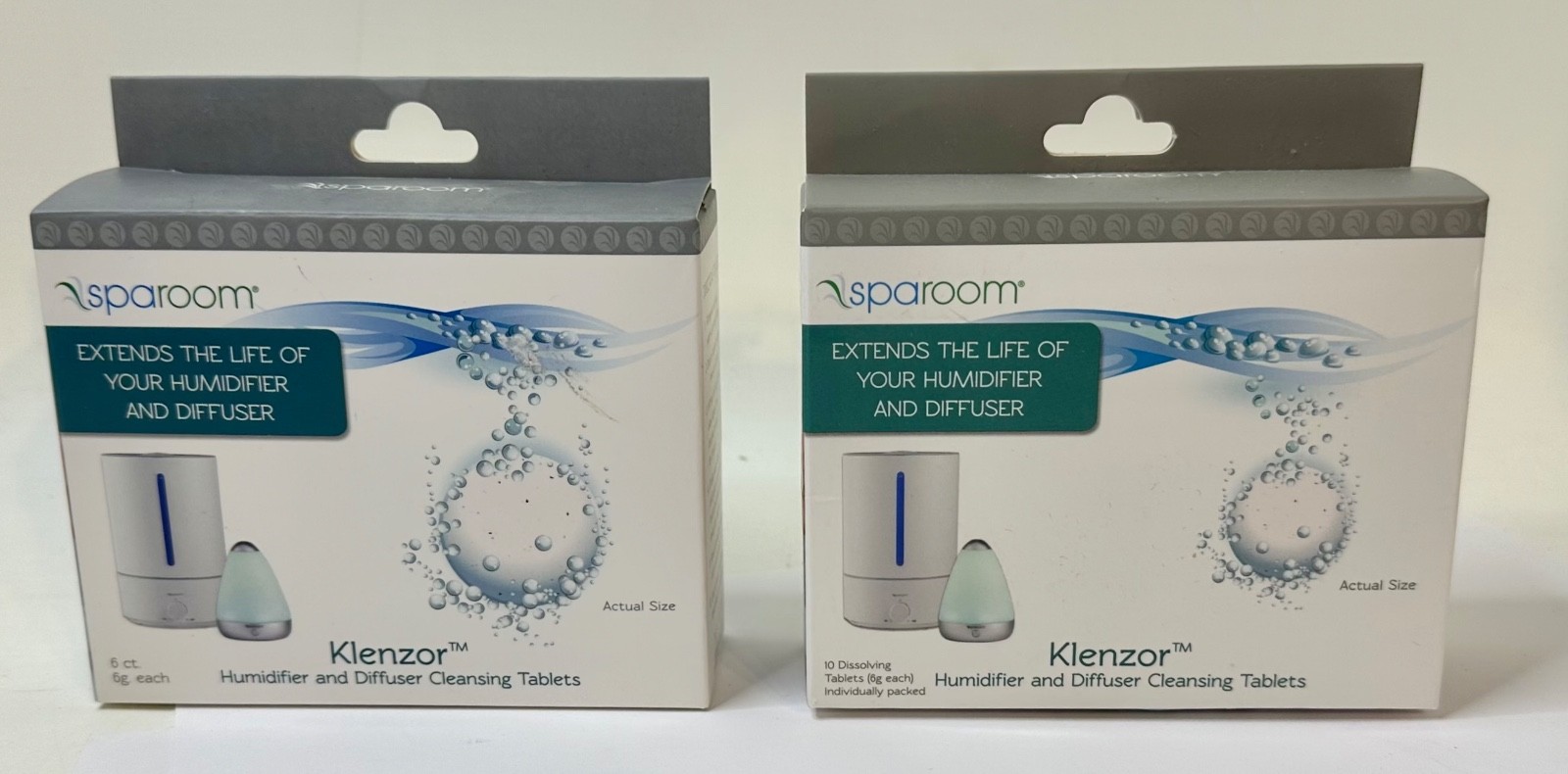 LOT of 2 SPAROOM KLENZOR 6 ct EACH Humidifier Diffuser Cleansing Tablets NEW