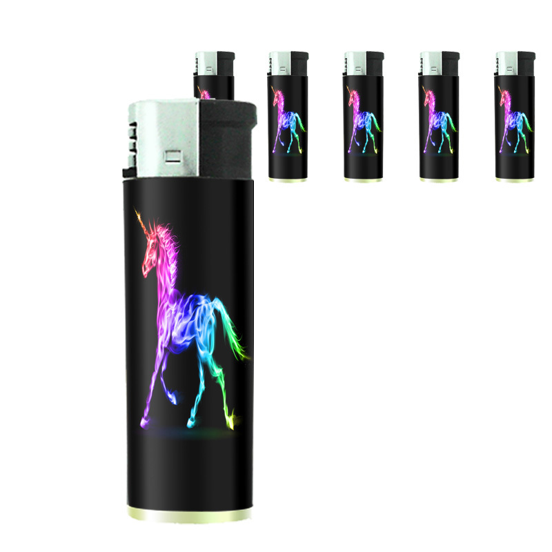 Unicorns D11 Lighters Set of 5 Electronic Refillable Butane Mythical Creatures