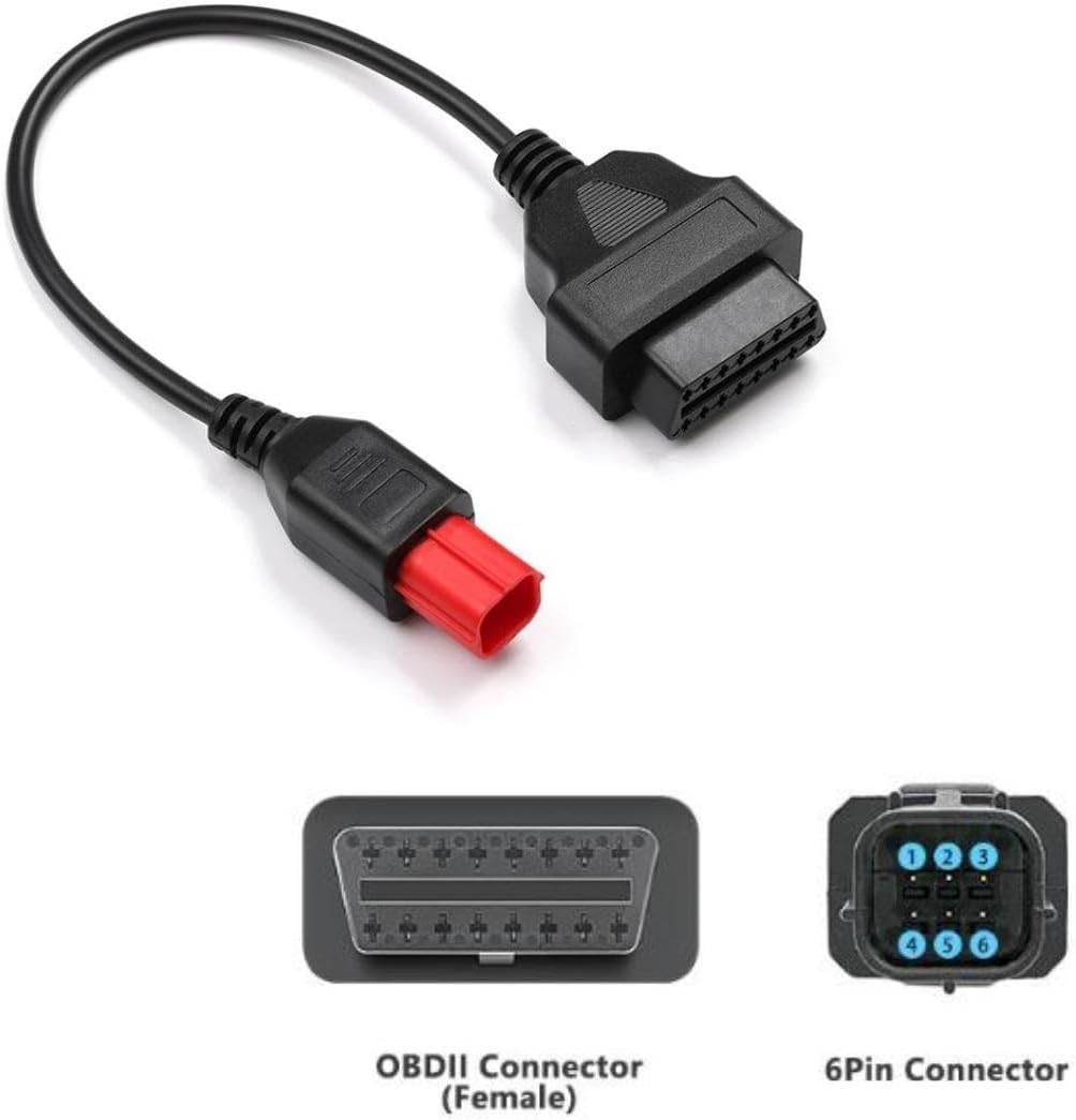 Euro5 Adapter 6 Pin Motorrad Bike Diagnose OBD Motorcycle 6pin to OBD2 Some...