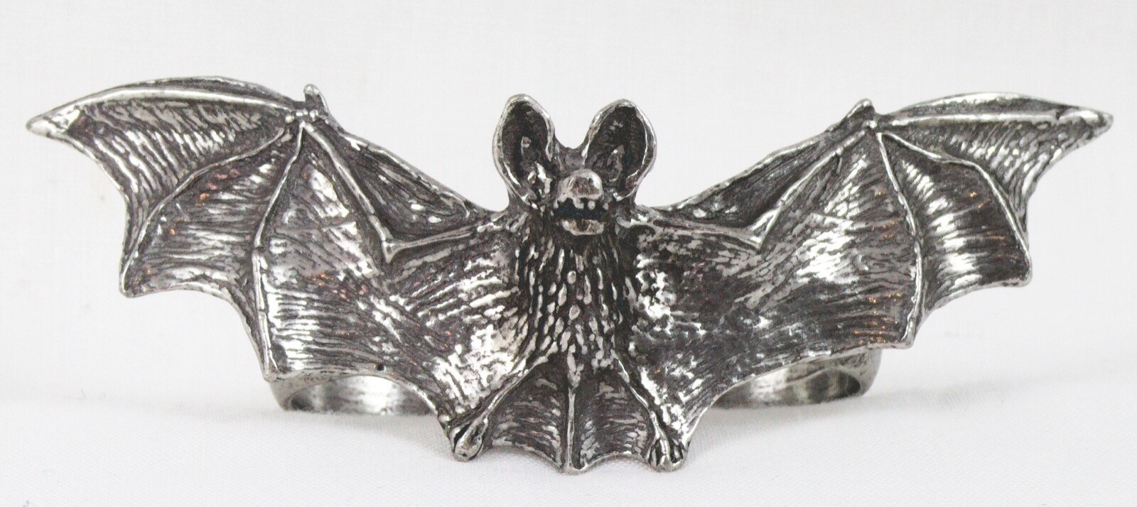 Alchemy Gothic Darkling Bat Double Shank Ring RARE!!