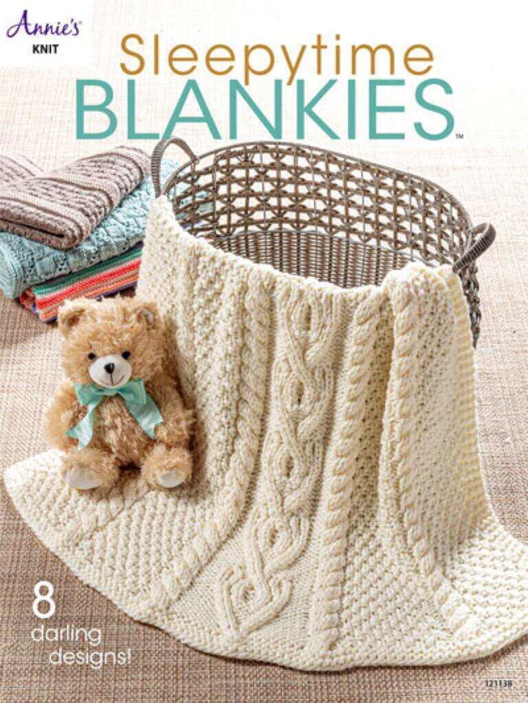 NEW ANNIE'S KNIT SLEEPYTIME BLANKIES 8 DARLING DESIGNS