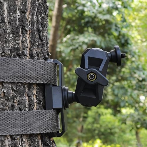 Trail Camera Mount, 360° Adjustable Game Camera Holder Tree Mount with Strap,