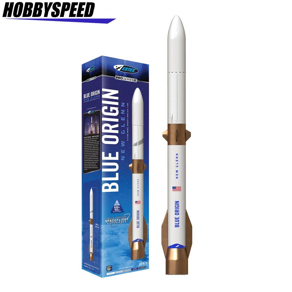 ESTES PRO BLUE ORIGIN NEW GLENN FLYING MODEL ROCKET KIT EXPERT 1:100 EST9735 NEW