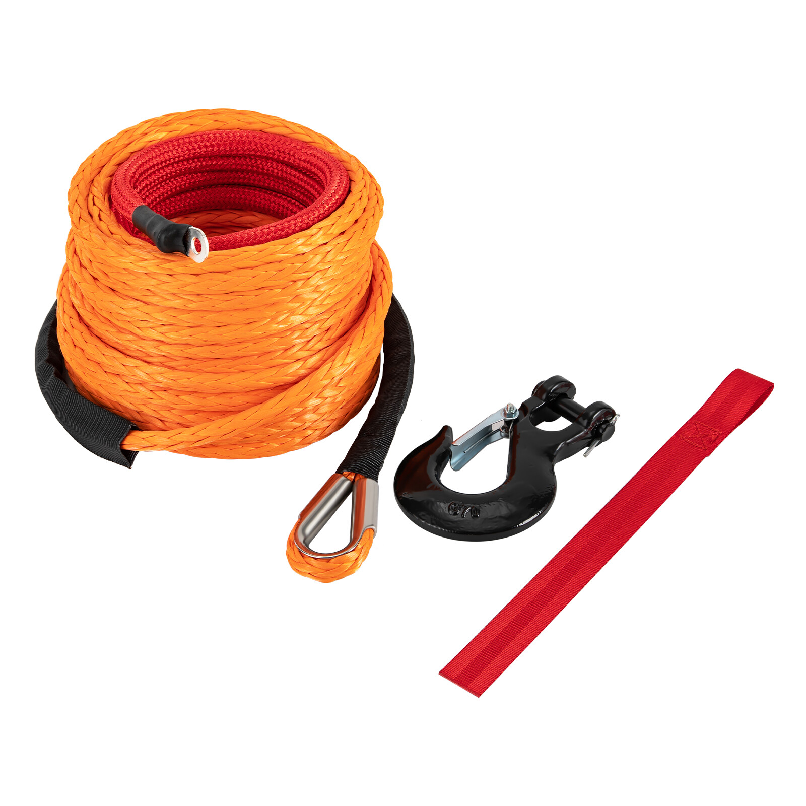 Synthetic Winch Rope Winch Line Cable 3/8" x 60FT 19854 lbs for SUV Truck ATV