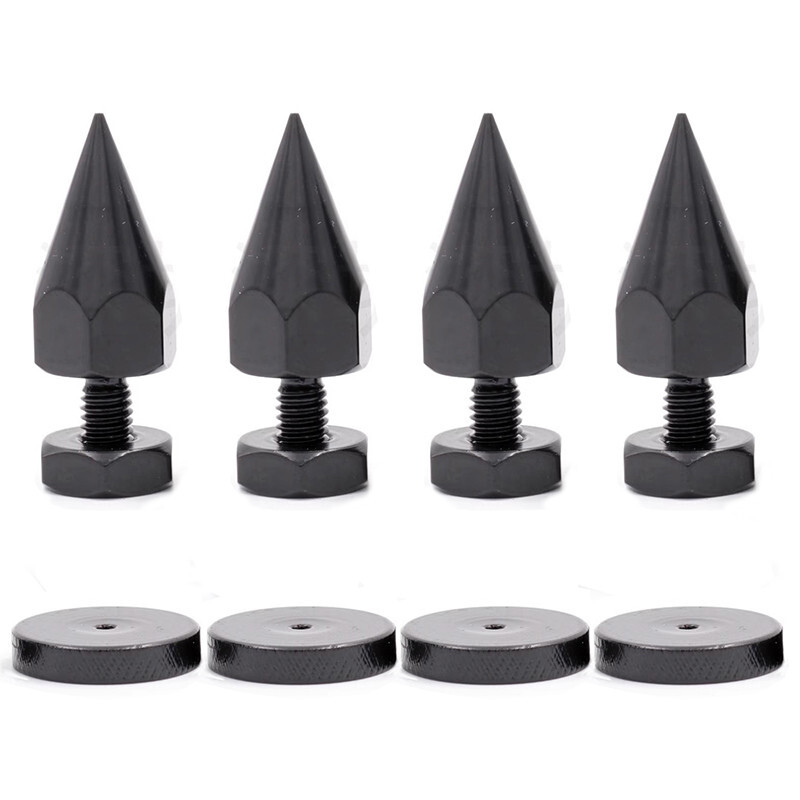 4x Speaker Shock-absorbing Spike bookshelf Box Stand Isolation Feet Pad M6/8/10