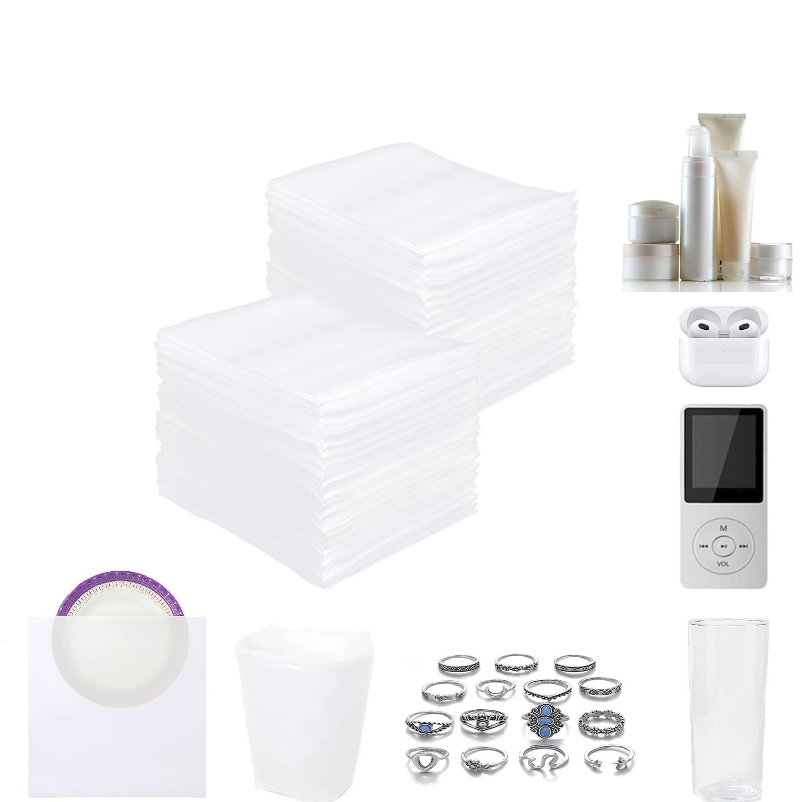 100PCS Cushioning Foam Pouche,6x8Inch Packing Pouche Packing Supplies for Mov...
