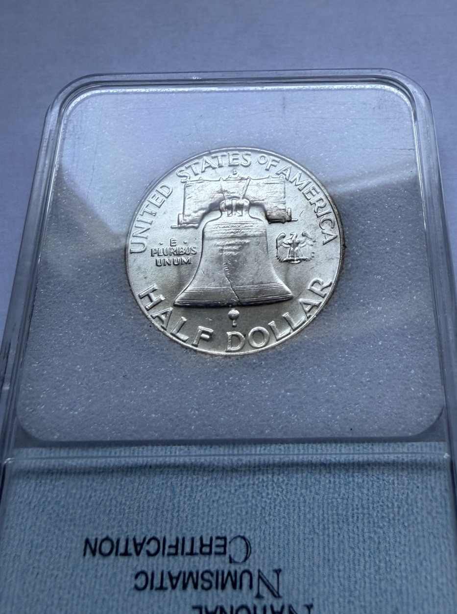 1960-D 50C Franklin Silver Half Dollar 50c Coin Graded MS66FBL