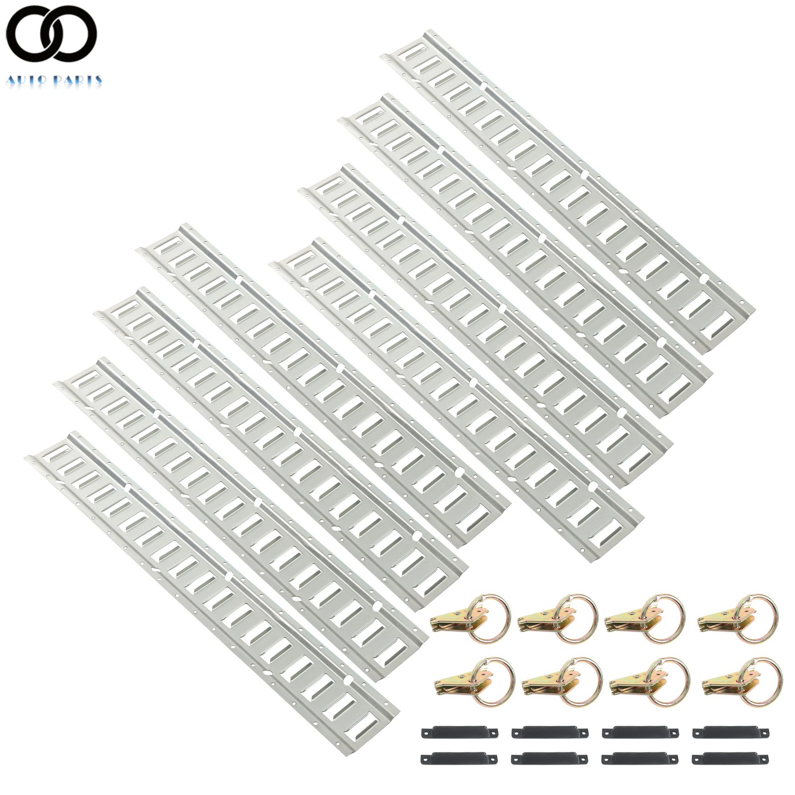 E Track Tie Down Kit Set 24PC 3' Rails For Enclosed Cargo Trailers Portable