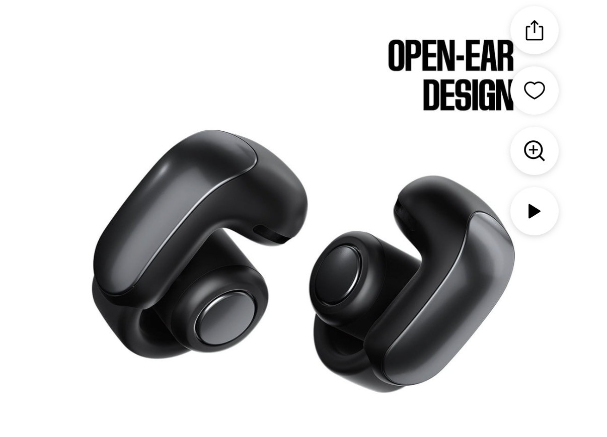 Bose Ultra Open Earbuds True Wireless Bluetooth Earbuds - Black open box