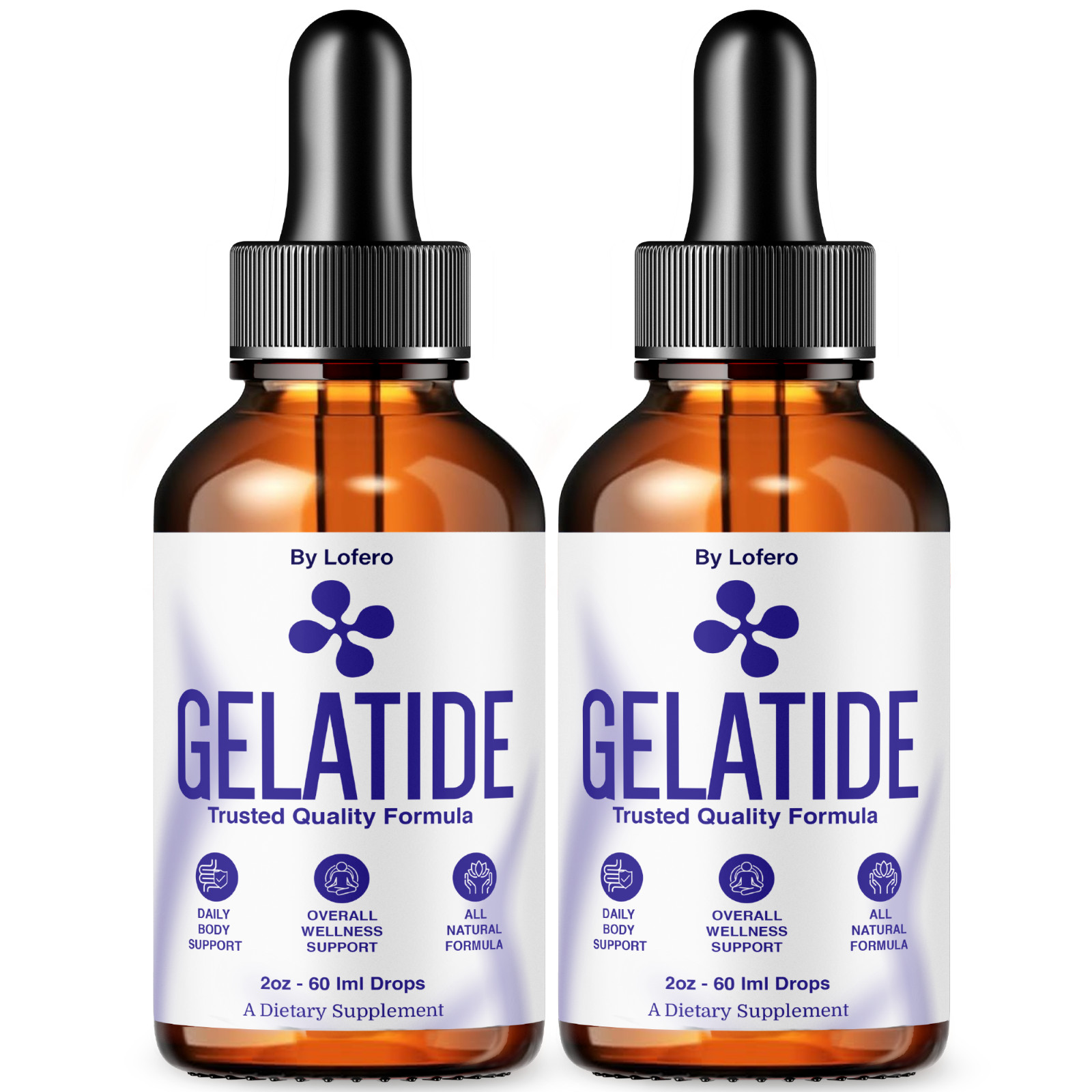 (2 Pack) Gelatide Weight Management Drops, Gelatide Daily Health Support (4oz)