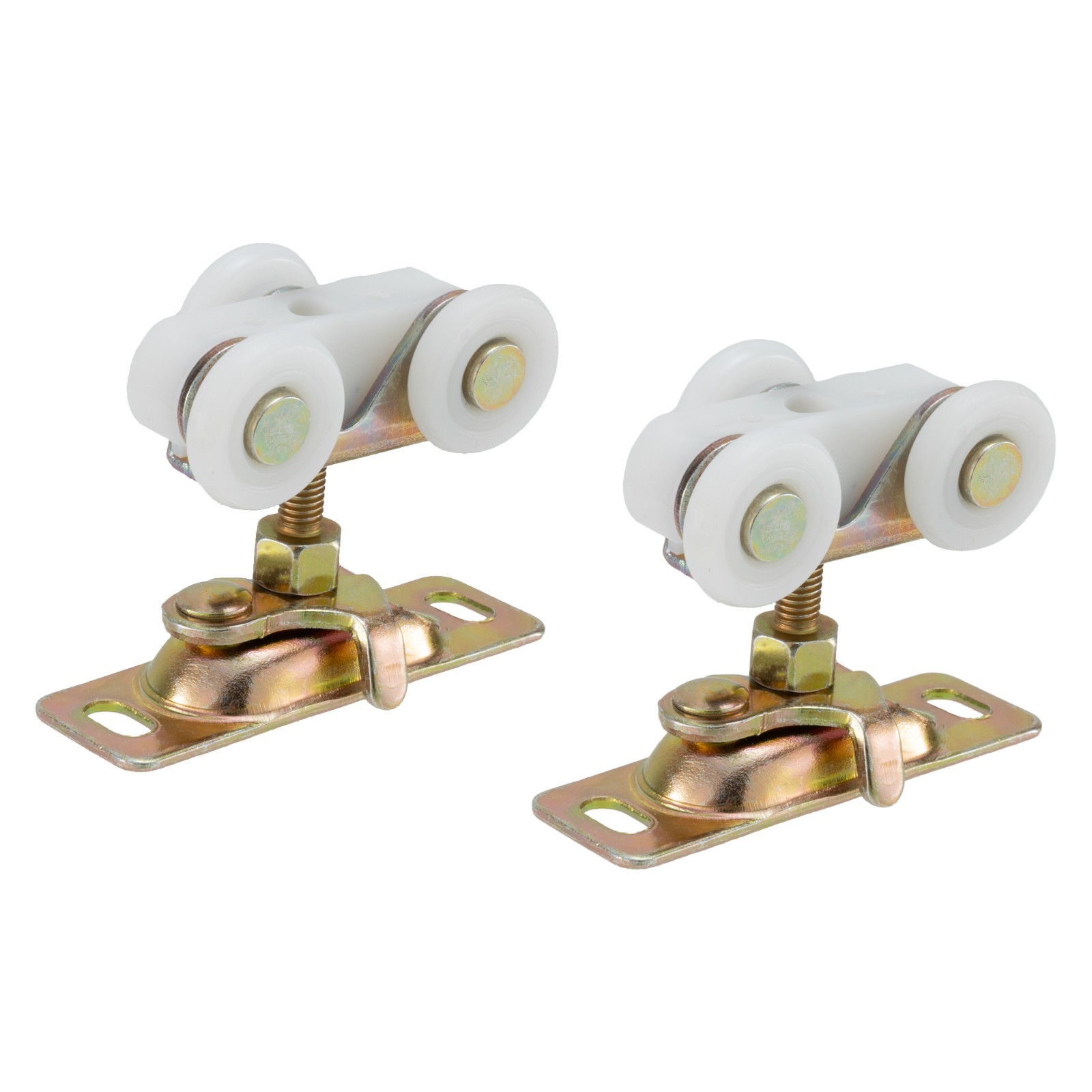 RecPro 2 Pack Pocket Door Rollers | 3 Nylon Wheels, Adjustable, 200lb
