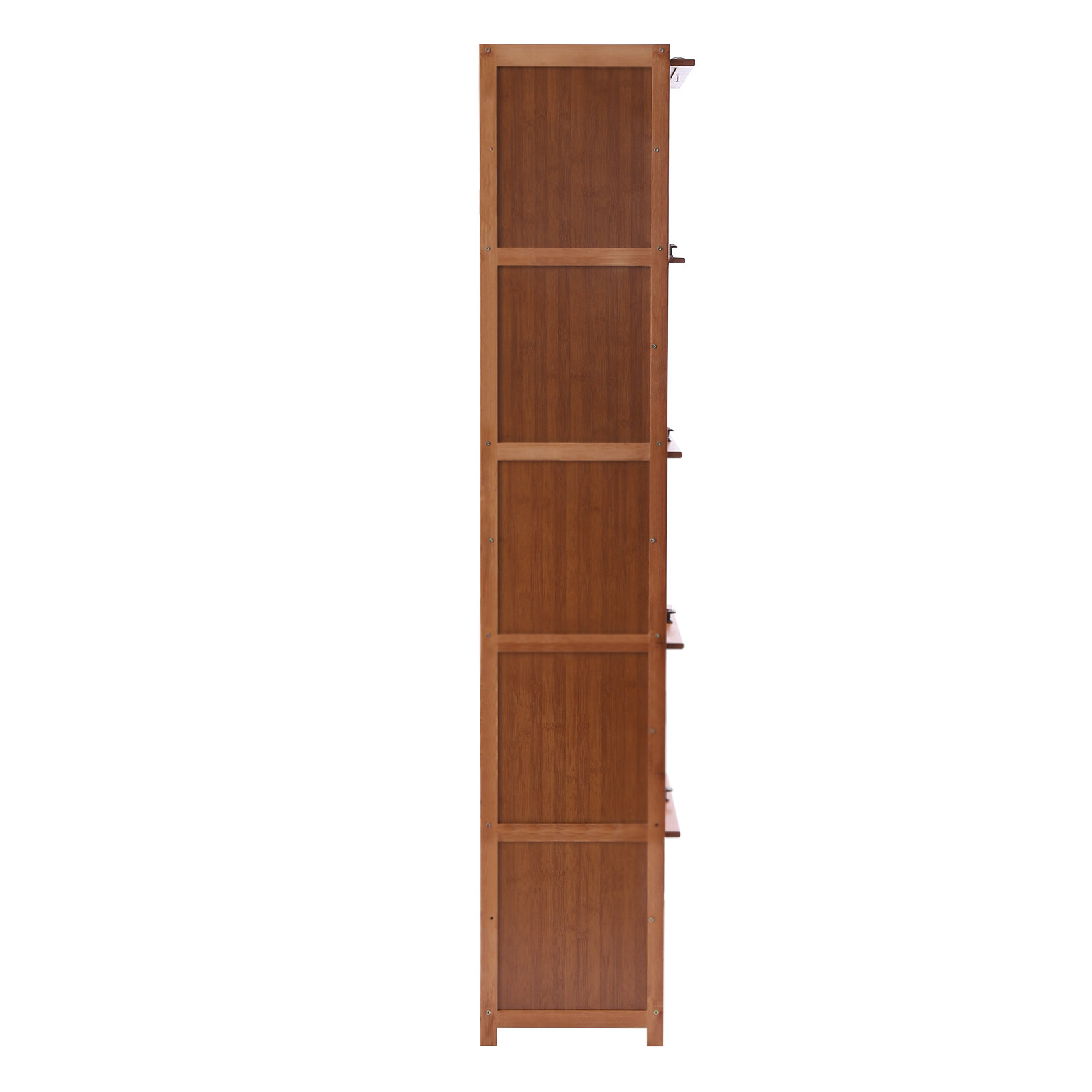 10-Tier 20 Pairs Bamboo Shoe Rack Organizer Brown Entryway Shoes Storage Cabinet