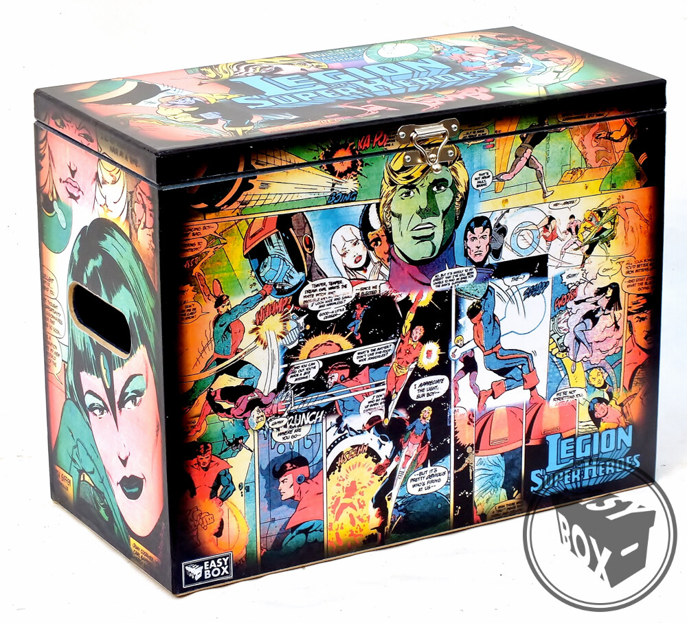 Large Comic Book Hard Box Chest MDF Legion of Super Heroes