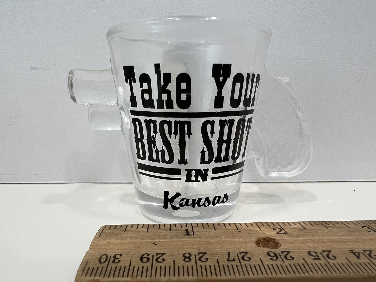 Take Your Best Shot In Kansas Pistol Shaped Shot Glass