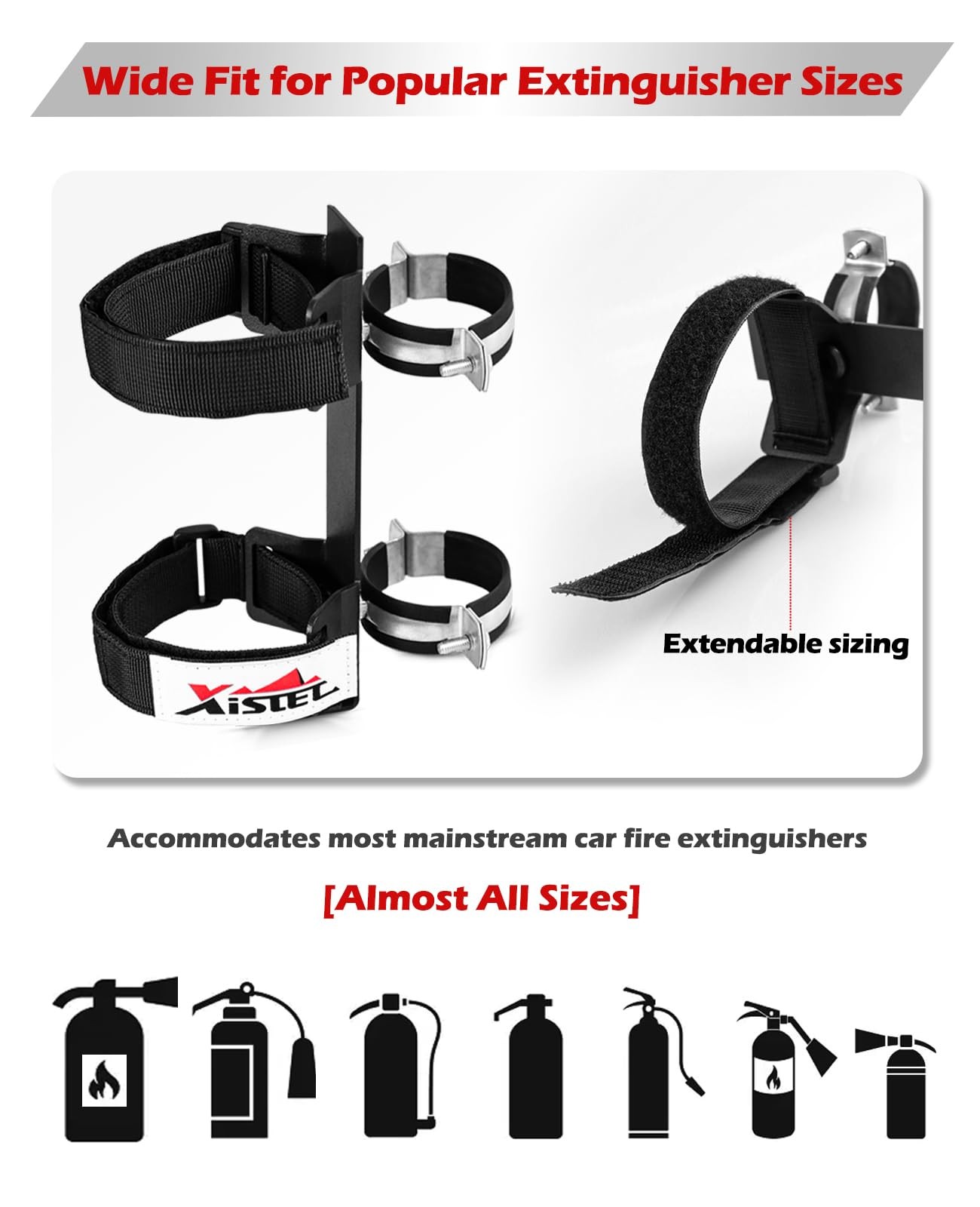 Quick Release UTV Fire Extinguisher Mount Kit Fire Extinguisher Holder Adjust...