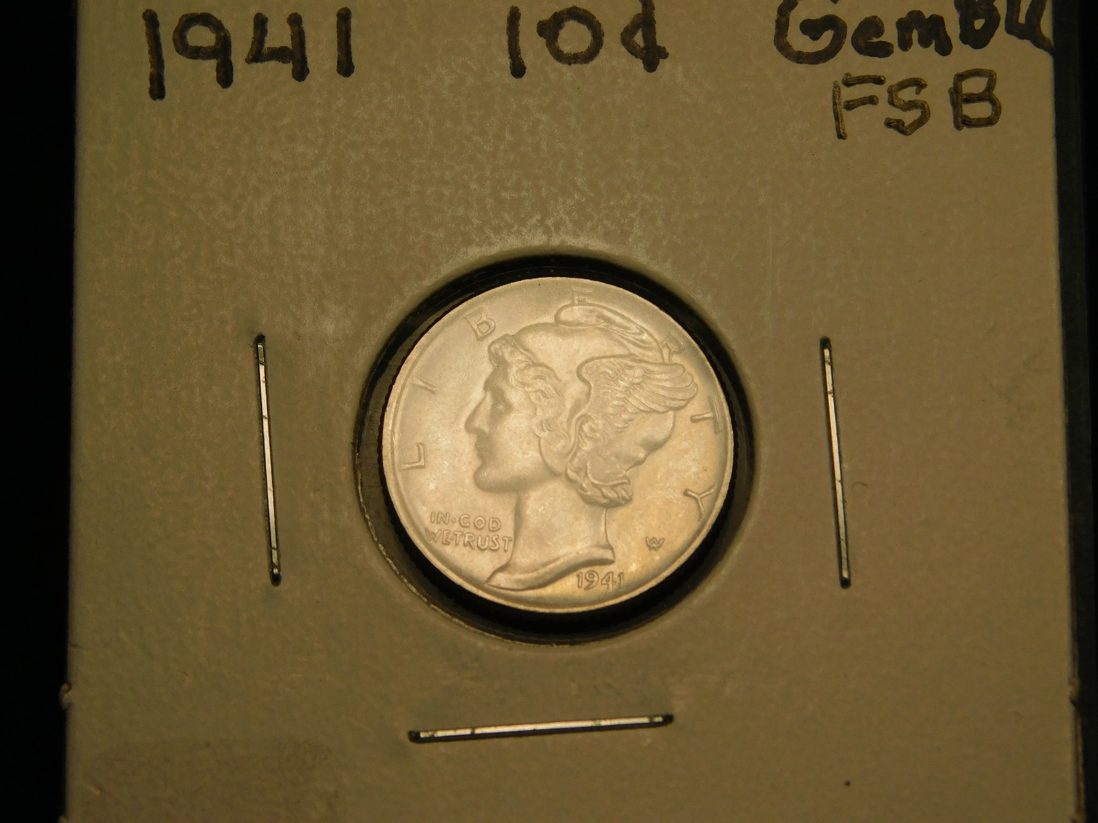 1941  FSB    Mercury Dime  Item # 8619