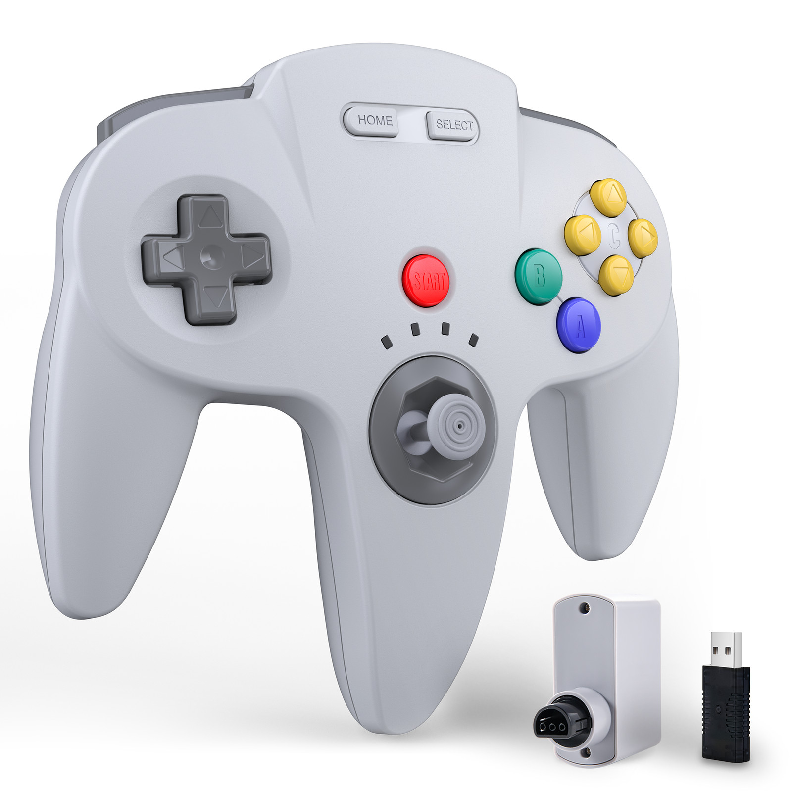 Wireless N64 Controller for N64/ Nintendo Switch PC Mac Win w/ USB& N64 Receiver