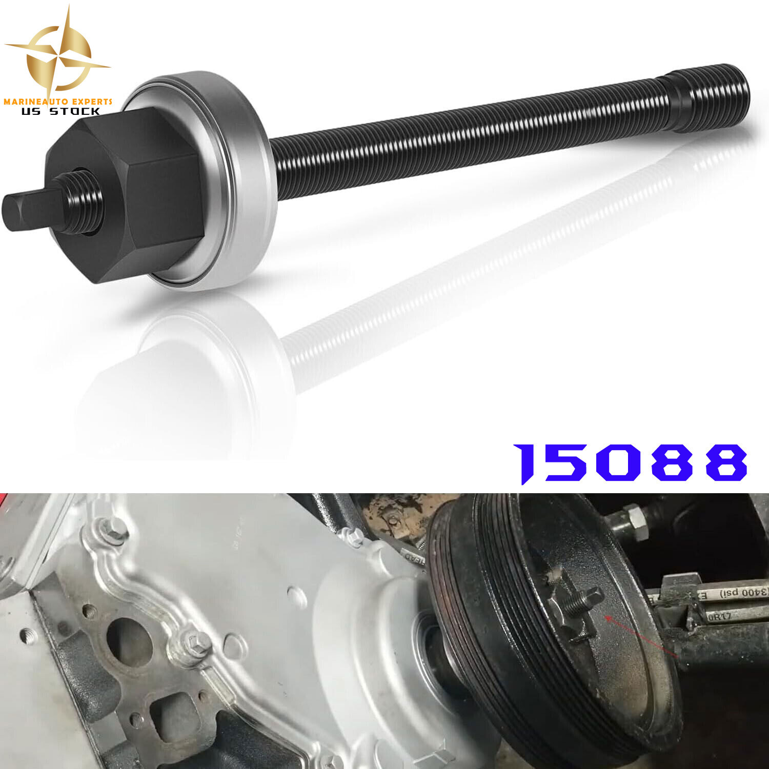 LS Harmonic Balancer Puller Installer Kit M16 x 2.0 For GM LS LT V8 Gen 3 4 5