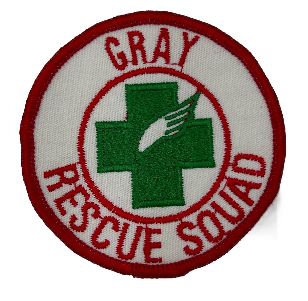 Gray Rescue Squad Patch Vintage 80s NOS Rare