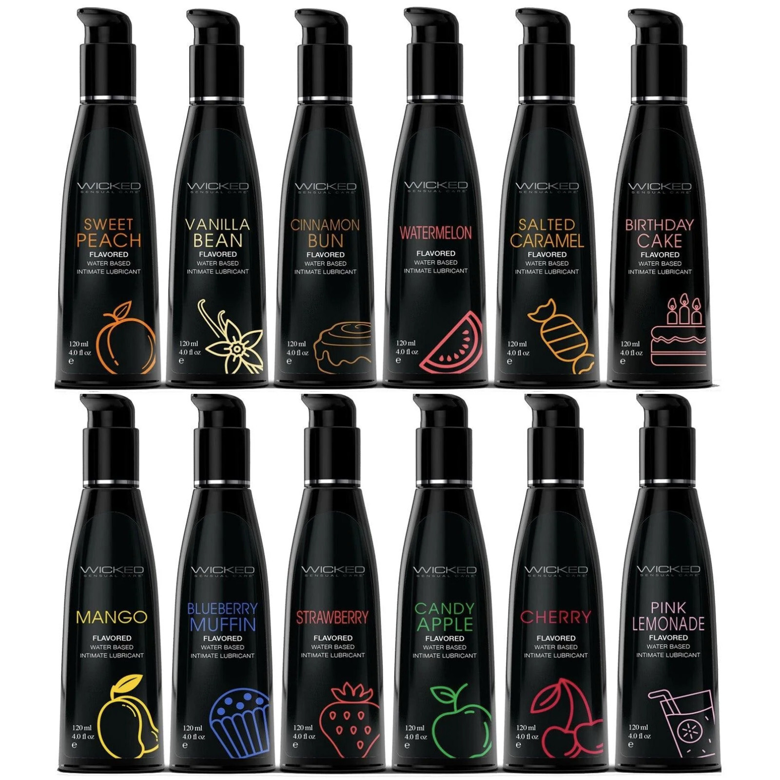 Wicked Aqua Flavored Water Based Intimate Lubricant - Choose Flavor & Size