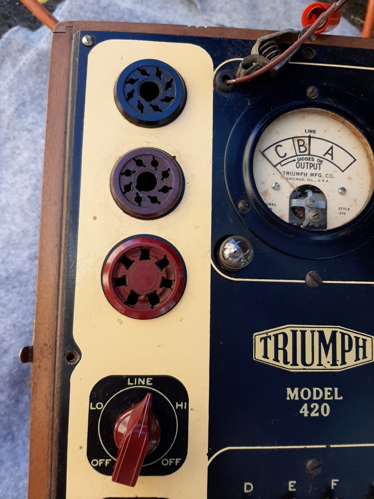 Vintage Tube Tester Triumph Rare Not Tested