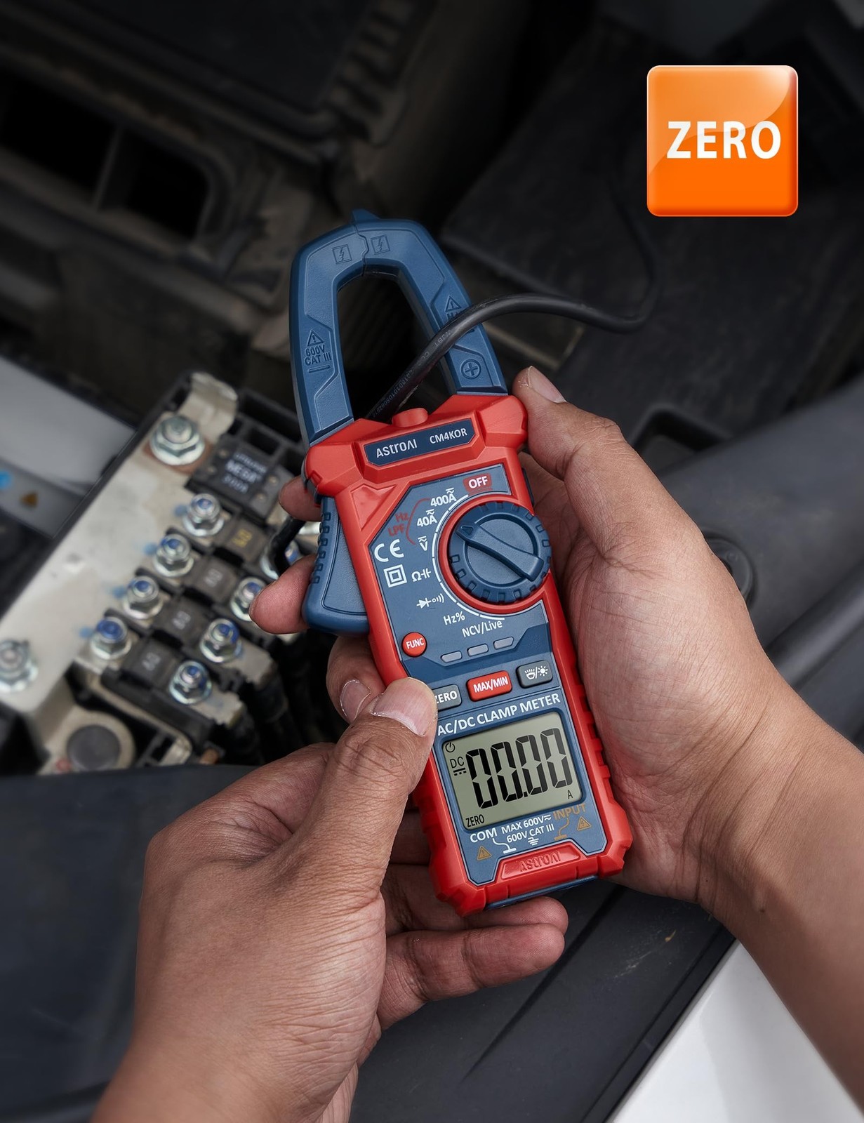 AstroAI Digital Clamp Meter Multimeter 4000 Counts Auto-ranging Amp Tester Me...