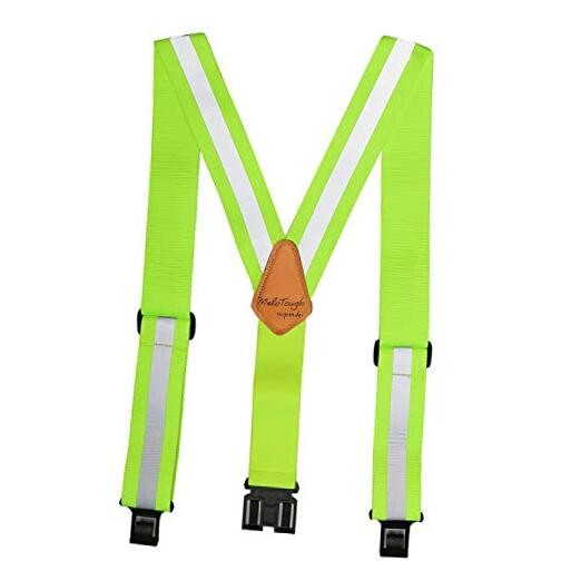 Belt Clip Suspenders with Fully Elastic with Hook End Non Lime Reflective