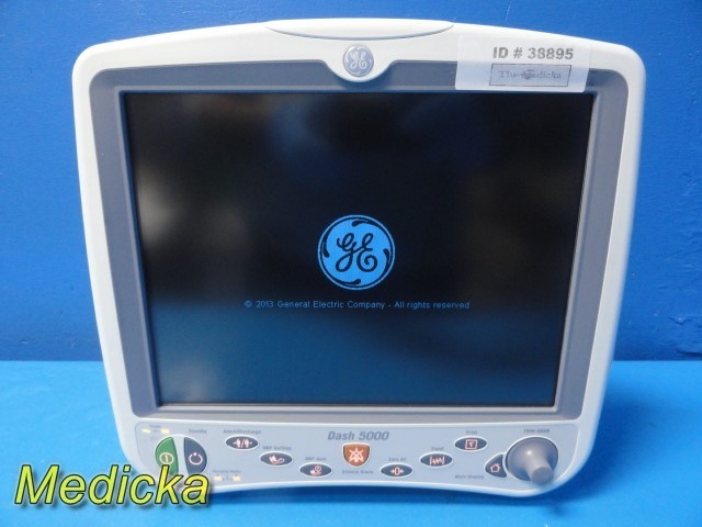 GE Dash 5000 Patient Monitor Adult ICU | ECG SpO₂ NIBP Temp IBP | PM Due ~ 38895