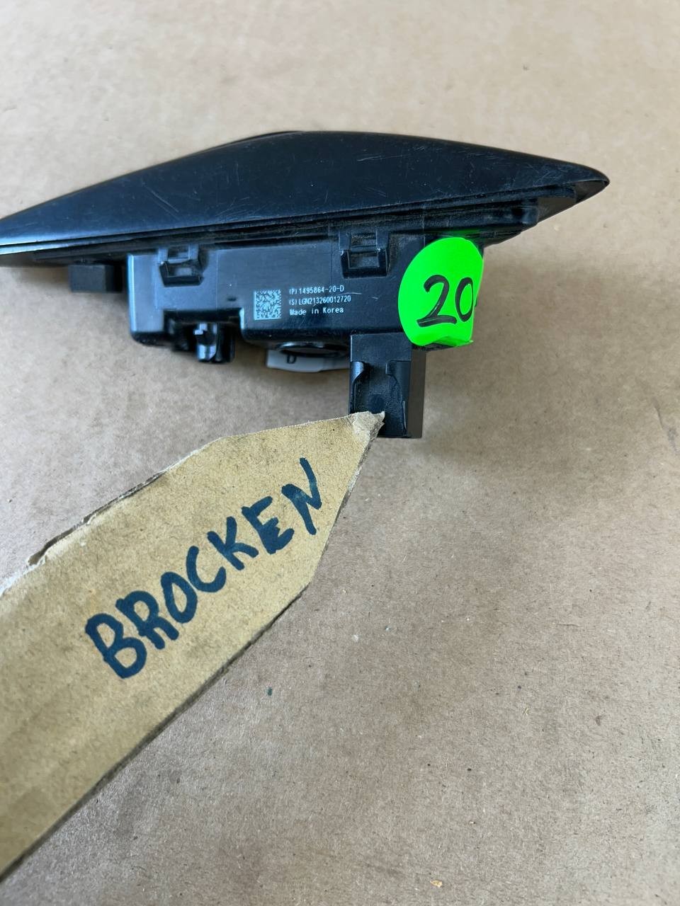 ✅ 17-22 Tesla 3 Y OEM Left Side Fender Signal Camera 1495864-20-D /broken tab