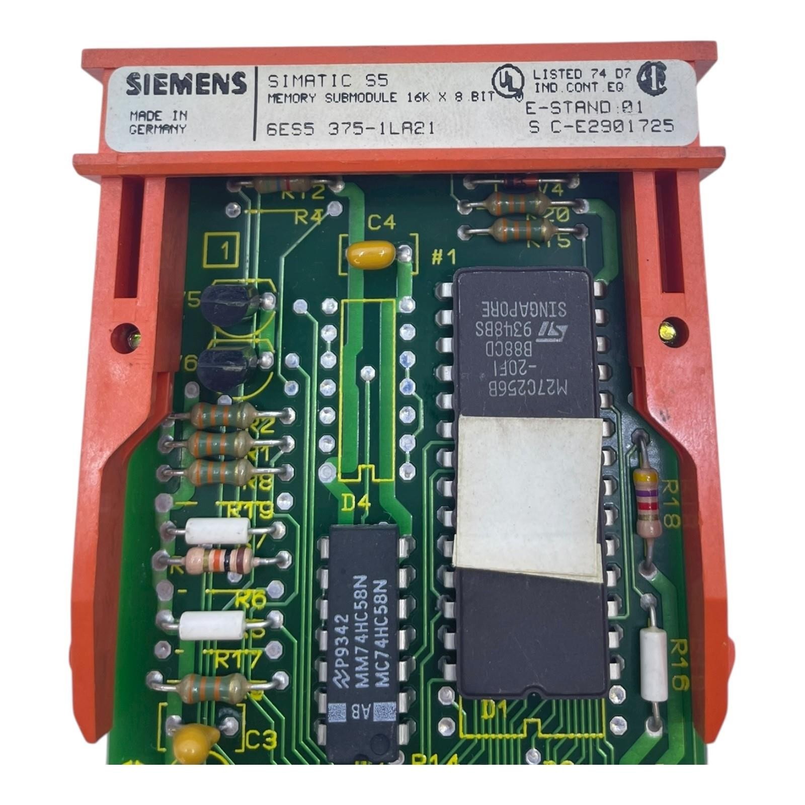 Siemens Memory Module Simatic S5 6ES5375-1LA21 Memory Module From Siemens