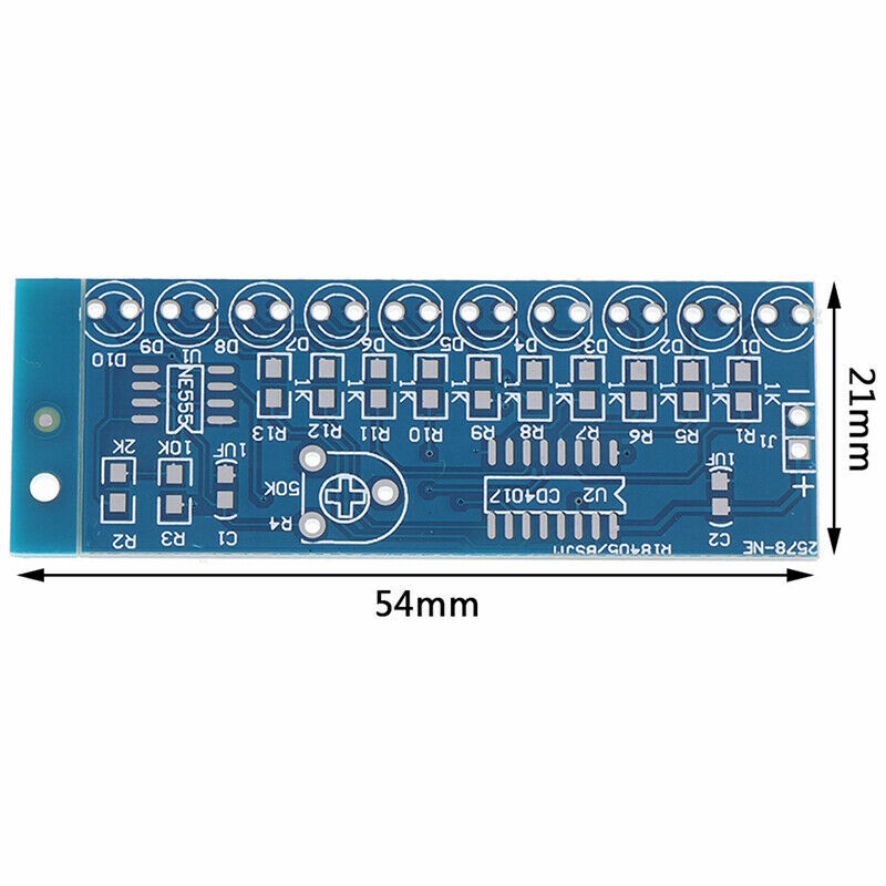 NE555+CD4017 Chaser Water Flowing Light LED Module DIY Soldering Practice Module