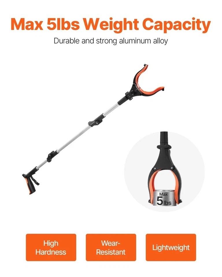 Grabber Reacher Tool, 43" Foldable Reacher Grabber Pickup Tool with 360° Rotatin